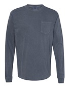 Comfort Colors Adult Heavyweight RS Long-Sleeve Pocket T-Shirt C4410 DENIM Pocket